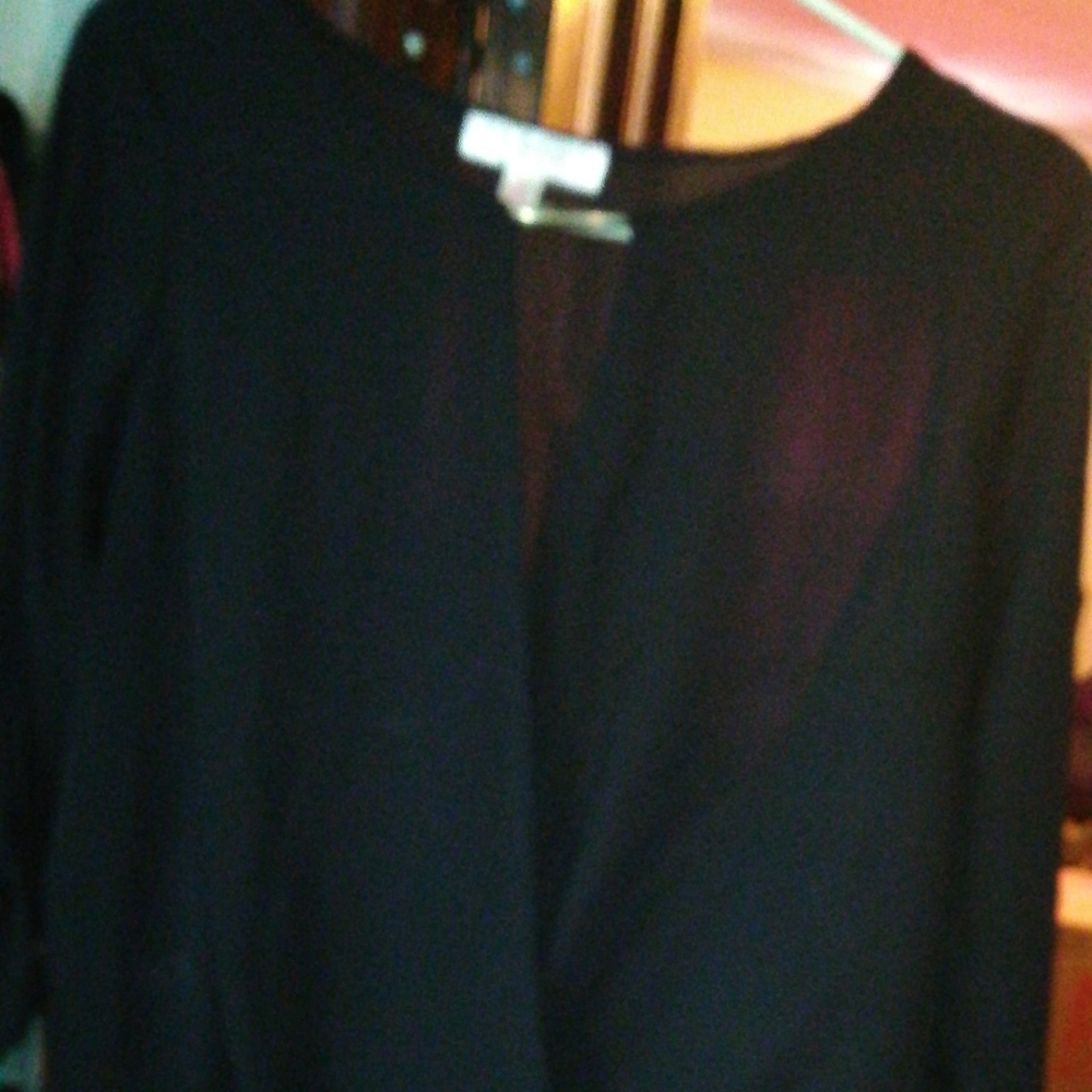 Silk black dressy shirt